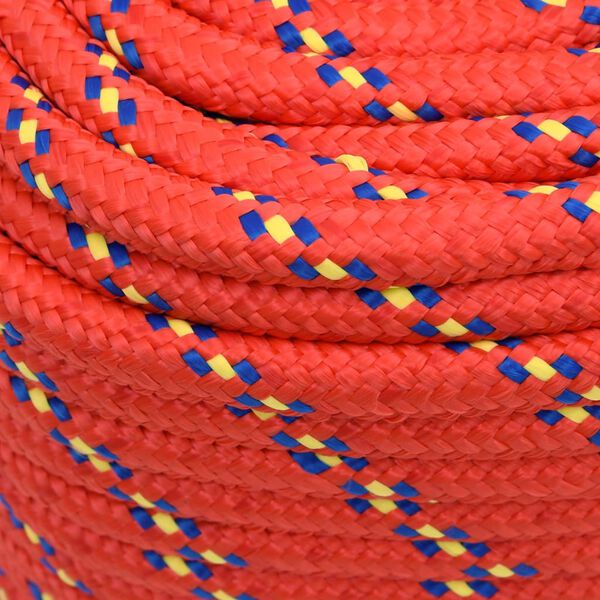 vidaXL Boat Rope Red 0.71 " 328.1 ' Polypropylene