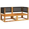 vidaXL Garden Sofa Acacia wood Solid Acacia wood, PE rattan, Fabric Medium