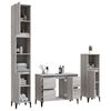 vidaXL Bathroom Furniture Set Grey Sonoma Engineered wood, Metal Medium