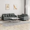 vidaXL Sofa Set Dark Gray Polyester Large Sofa Set Rectangular