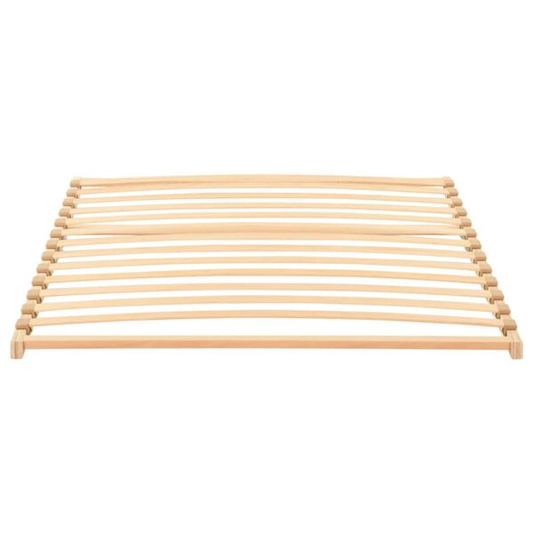 vidaXL Slatted Bed Base Natural Beechwood Beechwood, Plywood, Birch