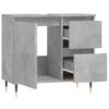 vidaXL Bathroom Cabinet Concrete Gray Engineered Wood, Iron Compact