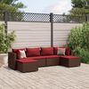 vidaXL Patio Lounge Set Brown, Cinnamon Red