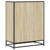 vidaXL Shoe Cabinet Sonoma oak Engineered wood, Metal Medium