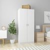 vidaXL Wardrobe High gloss white Engineered wood Compact Wardrobe