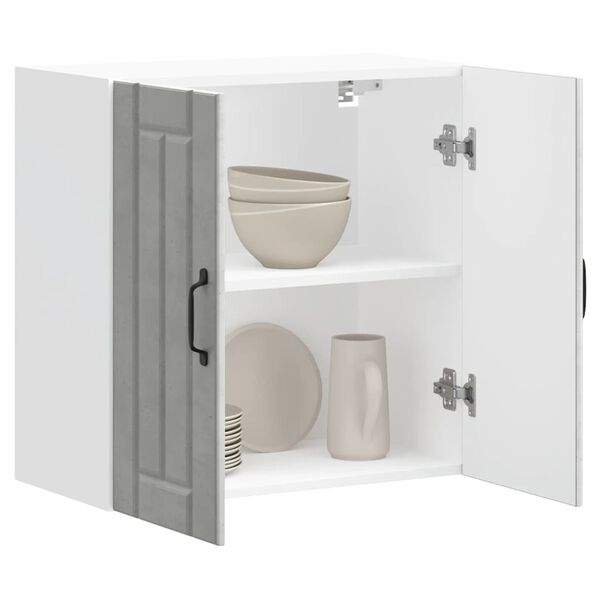 vidaXL Kitchen Wall Cabinet Concrete Grey Engineered Wood Medium