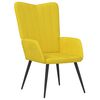 vidaXL Relaxing Chair with a Stool Mustard Yellow Velvet