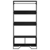 vidaXL Wardrobe Black Engineered Wood, Metal Compact Wardrobe
