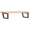 vidaXL Basin Shelf Wall Mounted Steel and Solid Wood Beech