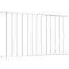 vidaXL Fence Panel Powder-coated Steel 5.4 ft x 4.1 ft White