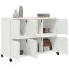 vidaXL Sideboard White Cold-rolled steel Medium Sideboard Rectangular