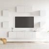 vidaXL 7 Piece TV Stand Set White Engineered Wood