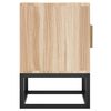 vidaXL TV Cabinet Natural Wood Engineered Wood, Solid Pine Wood, Iron