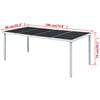 vidaXL Outdoor Dining Table Black and grey