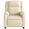 vidaXL Massage Recliner Chair Cream Fabric (100% polyester), metal, plywood