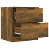 vidaXL Bedside Cabinet Set of 2 Smoked Oak Engineered Wood Medium