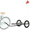 vidaXL Bike Trailer Black 53.1x26.8x14.6" Iron