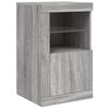 vidaXL Sideboard Grey Sonoma Engineered wood, Glass 64 x 14.6 x 26.4 in