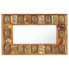 vidaXL Mirror Varied brown tones Solid reclaimed wood Medium
