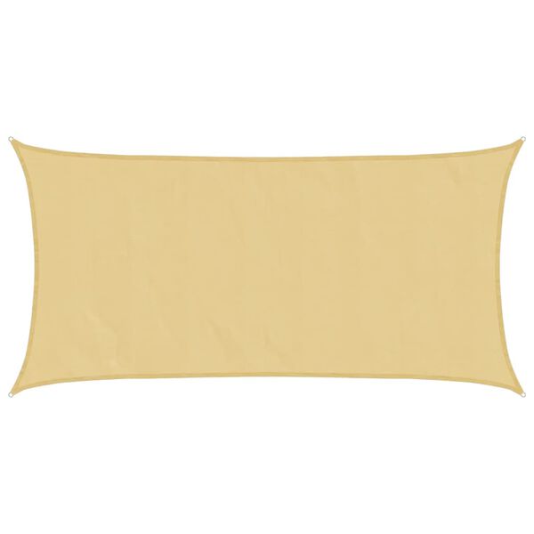 vidaXL Sun Shade Sail Sand 16.4x8.2' 100% Polyester Oxford
