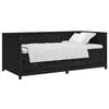 vidaXL Day Bed Black Solid pine wood Medium Convertible Day Bed