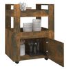 vidaXL Kitchen Trolley Smoked Oak 23.6x17.7x31.5" Engineered Wood