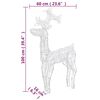 vidaXL Reindeer Christmas Decoration Set of 3 Cool White Acrylic Large