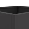 vidaXL Planter Black Cold-rolled steel Medium Decorative Inlays