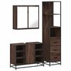 vidaXL Bathroom Furniture Set Brown Oak Engineered wood, metal