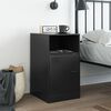 vidaXL Bedside Cabinet Black Cold-rolled steel Bedside Cabinet
