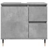 vidaXL Bathroom Cabinet Concrete Gray Engineered wood, Iron Medium