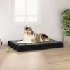 vidaXL Dog Bed Black Solid Pine Wood Medium Durable Dog Bed