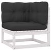 vidaXL Garden Lounge Set White Solid Pinewood Large Durable