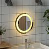 vidaXL LED Bathroom Mirror Transparent Glass Medium LED Bathroom Mirror