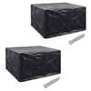vidaXL Garden Furniture Cover Set of 2 Black Polyethylene