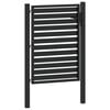 vidaXL Patio Gate Lockable Black 39.4x47.2" Aluminium