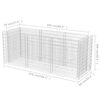 vidaXL Gabion Raised Bed Silver Galvanized steel Large Durable