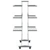 vidaXL Laundry Drying Rack with Wheels 35"x25.2"x50.8" Aluminum
