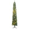 vidaXL Slim Christmas Tree Green PVC 106.3 in Height Slim Christmas Tree