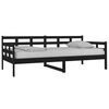vidaXL Day Bed Black Solid pine wood 35.4 x 74.8 in