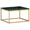 vidaXL Coffee Table Green, Brass