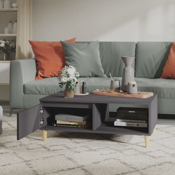 vidaXL Coffee Table Grey Engineered Wood Standard Coffee Table