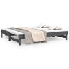 vidaXL Day Bed Grey Solid pine wood Double size Convertible