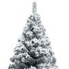 vidaXL Artificial Christmas Tree Green with white snow effect PVC 59 in