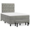vidaXL Box Spring Bed with Mattress Light grey