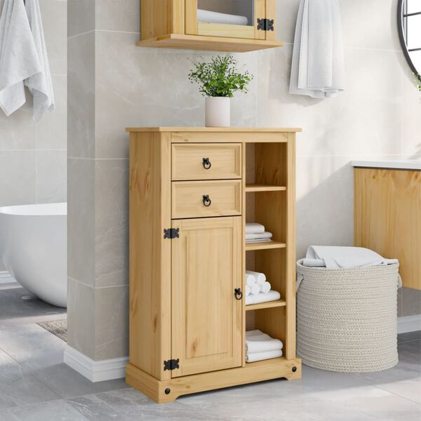 vidaXL Bathroom Cabinet Honey wax finish