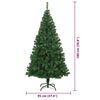 vidaXL Artificial Christmas Tree with 300 LEDs Green 70.87 in