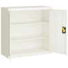vidaXL File Cabinet White Powder-coated steel Large File Cabinet