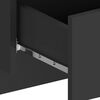 vidaXL Wall-mounted Bedside Cabinet Set of 2 Black Engineered wood