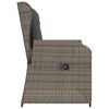 vidaXL Garden Bench Grey Poly Rattan